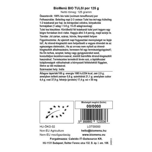 BioMenü BIO TULSI por 125 g