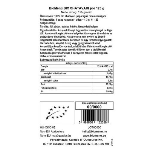 BioMenü BIO SHATAVARI por 125 g