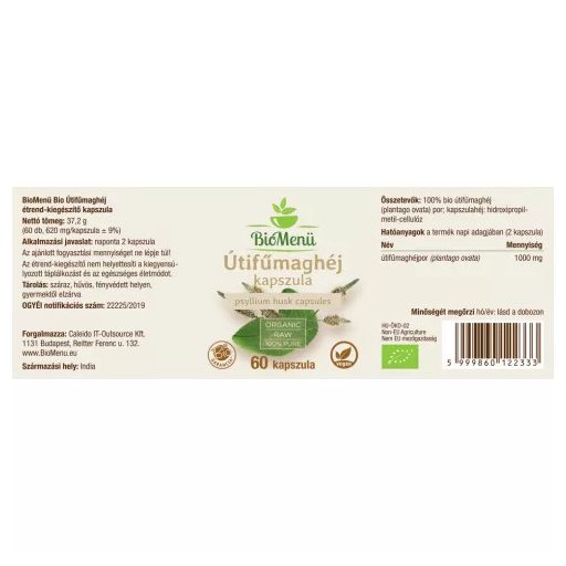 BioMenü BIO ÚTIFŰMAGHÉJ kapszula 60 db
