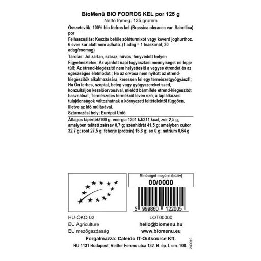 BioMenü BIO FODROS KEL por 125 g