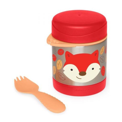 SKIP HOP Zoo Hőtartó ételtermosz kanállal / villával Róka 325ml, 3+ + AQUAINT 500 ml