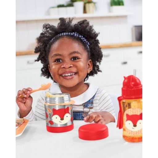 SKIP HOP Zoo Hőtartó ételtermosz kanállal / villával Róka 325ml, 3+ + AQUAINT 500 ml
