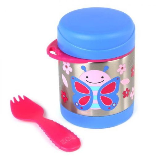 SKIP HOP Zoo Hőtartó ételtermosz kanállal / villával Pillangó 325ml, 3+ + AQUAINT 500 ml