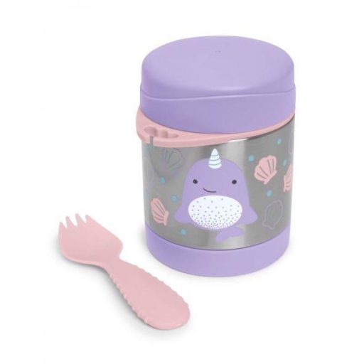 SKIP HOP Zoo Hőtartó ételtermosz kanállal / villával Narvál 325ml, 3+ + AQUAINT 500 ml