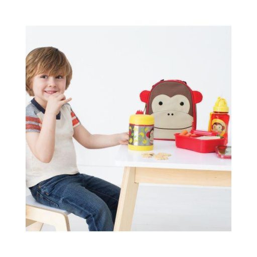 SKIP HOP Zoo Hőtartó ételtermosz kanállal / villával Majom 325ml, 3+ + AQUAINT 500 ml