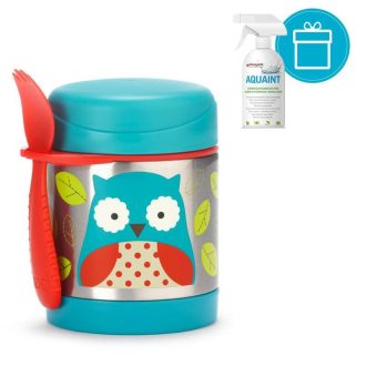   SKIP HOP Zoo Hőtartó ételtermosz kanállal / villával Bagoly 325ml, 3+ + AQUAINT 500 ml