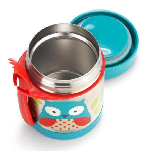 SKIP HOP Zoo Hőtartó ételtermosz kanállal / villával Bagoly 325ml, 3+ + AQUAINT 500 ml