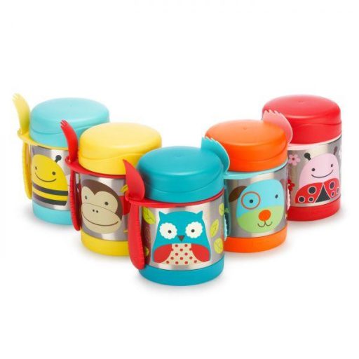 SKIP HOP Zoo Hőtartó ételtermosz kanállal / villával Bagoly 325ml, 3+ + AQUAINT 500 ml