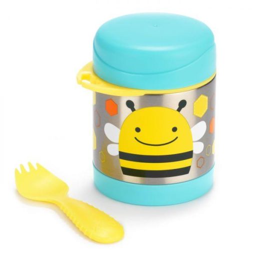SKIP HOP Zoo Hőtartó ételtermosz kanállal / villával Méhecske 325ml, 3+ + AQUAINT 500 ml