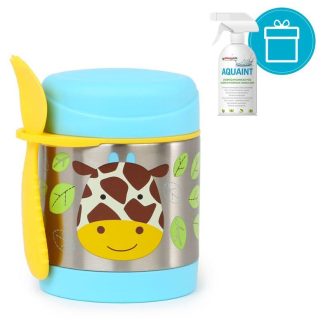   SKIP HOP Zoo Hőtartó ételtermosz kanállal / villával Zsiráf 325ml, 3+ + AQUAINT 500 ml