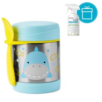   SKIP HOP Zoo Hőtartó ételtermosz kanállal / villával Cápa 325ml, 3+ + AQUAINT 500 ml