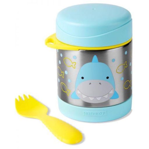SKIP HOP Zoo Hőtartó ételtermosz kanállal / villával Cápa 325ml, 3+ + AQUAINT 500 ml