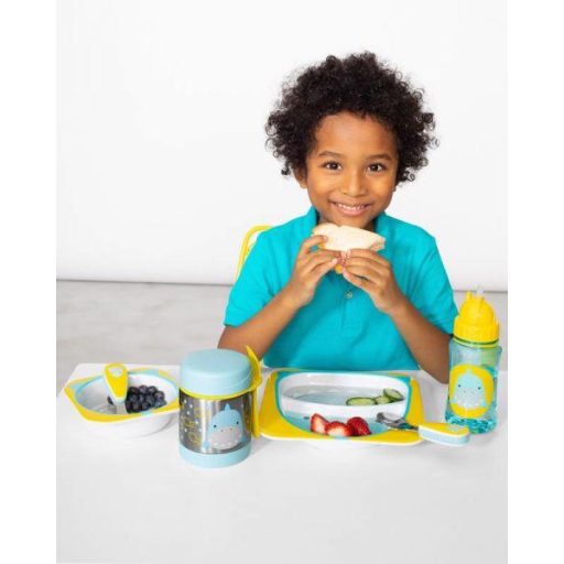 SKIP HOP Zoo Hőtartó ételtermosz kanállal / villával Cápa 325ml, 3+ + AQUAINT 500 ml