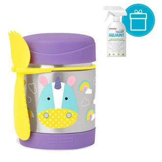   SKIP HOP Zoo Hőtartó ételtermosz kanállal / villával Unikornis 325ml, 3+ + AQUAINT 500 ml
