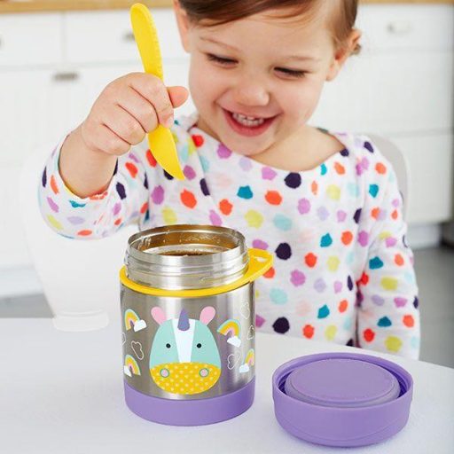 SKIP HOP Zoo Hőtartó ételtermosz kanállal / villával Unikornis 325ml, 3+ + AQUAINT 500 ml