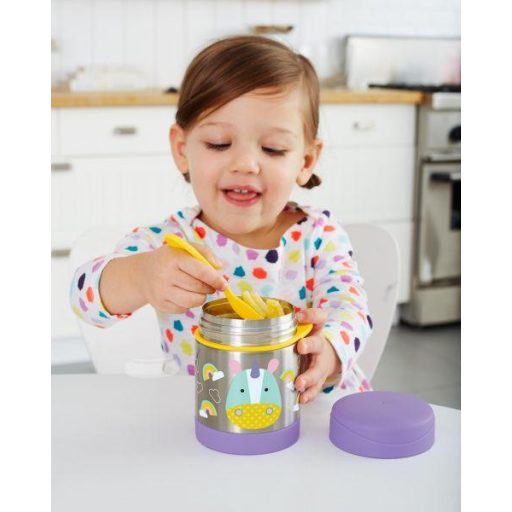 SKIP HOP Zoo Hőtartó ételtermosz kanállal / villával Unikornis 325ml, 3+ + AQUAINT 500 ml