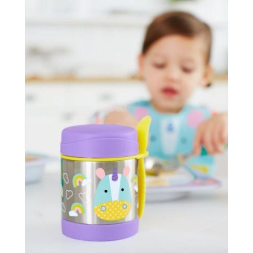SKIP HOP Zoo Hőtartó ételtermosz kanállal / villával Unikornis 325ml, 3+ + AQUAINT 500 ml