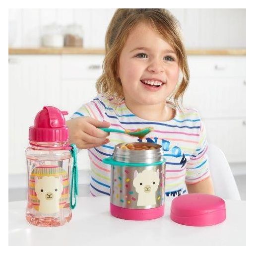 SKIP HOP Zoo Hőtartó ételtermosz kanállal / villával Láma 325ml, 3+ + AQUAINT 500 ml