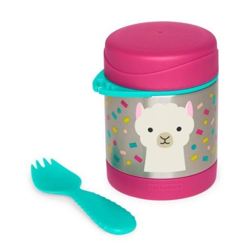 SKIP HOP Zoo Hőtartó ételtermosz kanállal / villával Láma 325ml, 3+ + AQUAINT 500 ml