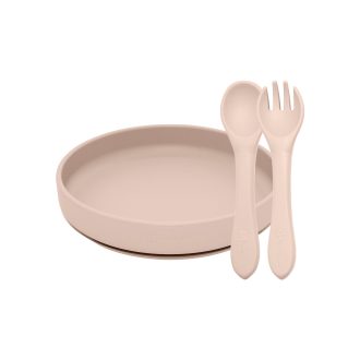   PETITE&MARS Szilikon 2 részes étkészlet TAKE&MATCH  tányér + evőeszközök Desert Sand 6hó+