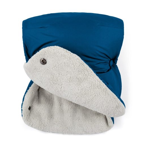PETITE&MARS Téli szett Jibot 3in1 bundazsák + kézmelegítő kesztyű babakocsira Jasie Ocean Blue
