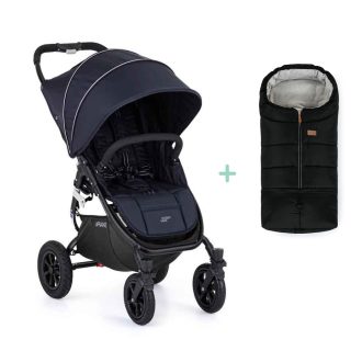   VALCO BABY Kočík športový Snap 4 Sport Flat Matte LTD Edition Deep Blue + PETITE&MARS fusak Jibo
