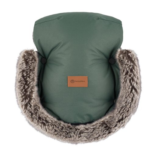PETITE&MARS Téli szett Arctic 4in1 bundazsák + kézmelegítő kesztyű babakocsira Furry Veritable Khaki
