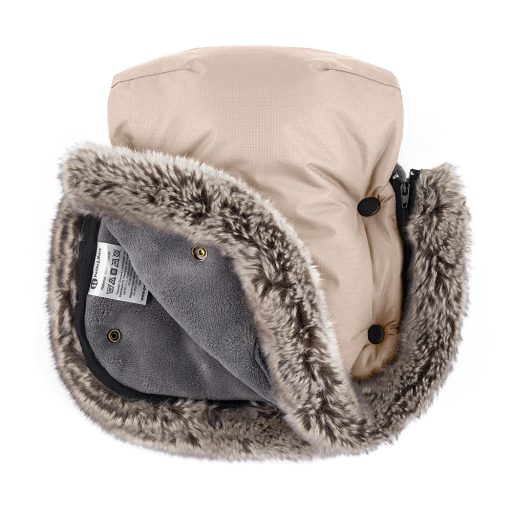 PETITE&MARS Téli szett Arctic 4in1 bundazsák + kézmelegítő kesztyű babakocsira Furry Rose Petal