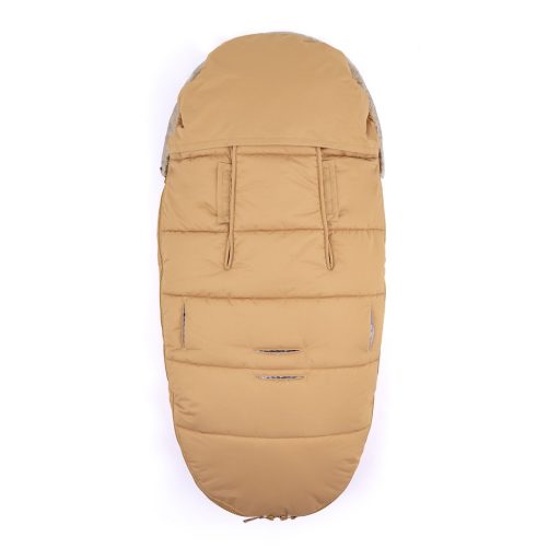 PETITE&MARS Téli szett Comfy 4in1 bundazsák + kézmelegítő kesztyű babakocsira Furry Elegant Caramel