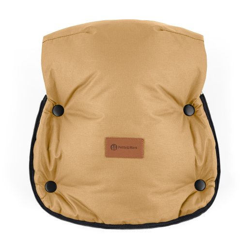 PETITE&MARS Téli szett Comfy 4in1 bundazsák + kézmelegítő kesztyű babakocsira Furry Elegant Caramel