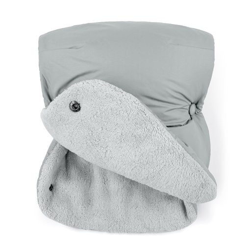 PETITE&MARS Téli szett Jibot 3in1 bundazsák + kézmelegítő kesztyű babakocsira Jasie Quiet Grey
