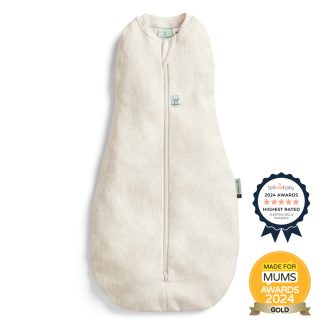   ERGOPOUCH 2 az 1-ben pólya és alvózsák Cocoon Oatmeal Marle 0-3 hó, 3-6 kg, 0,2 tog