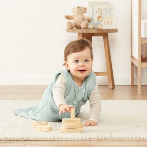 ERGOPOUCH Hálózsák organikus pamut Jersey Sage 8-24 h, 8-14 kg, 2,5 tog