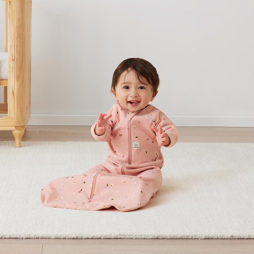 ERGOPOUCH Alvózsák ujjakkal, organikus pamut Jersey Daisies 8-24 hó, 8-14 kg, 1 tog