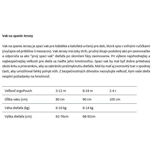 ERGOPOUCH Alvózsák ujjakkal organikus pamut Jersey Willow 3-12 hó, 6-10 kg, 2,5 tog