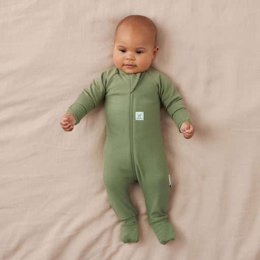 ERGOPOUCH Aludni való overall organikus pamut Layers Moss 0-3 h, 3-6 kg, 1 tog