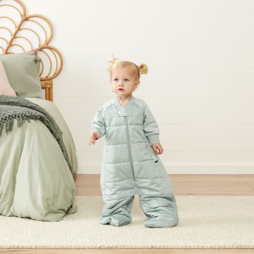 ERGOPOUCH Alvózsák és rugdalózó 2 az 1-ben organikus pamut Suit Sage 3-12 hónap, 6-12 kg, 2,5 tog